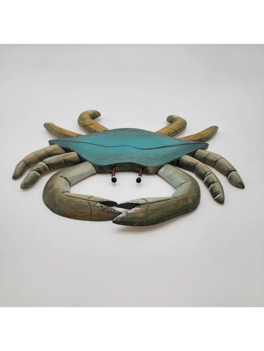 Blue Crab Wood Wall Art Nautical Coastal Decor